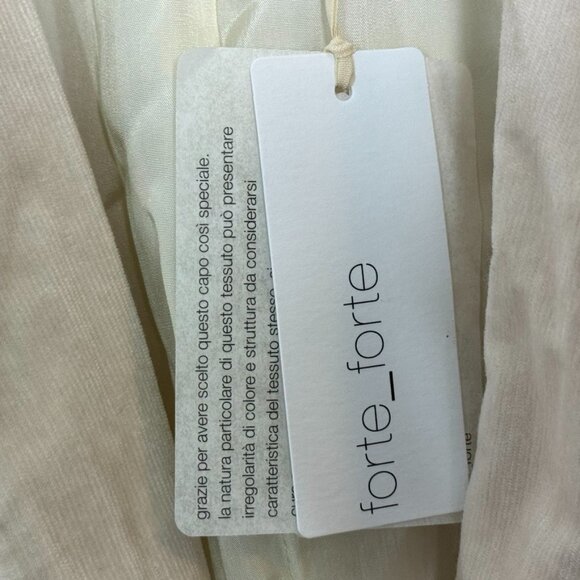 Forte Forte Ivory Pinwale Corduroy Blazer Size Medium Single Breasted Velvet Jac - Picture 6 of 9